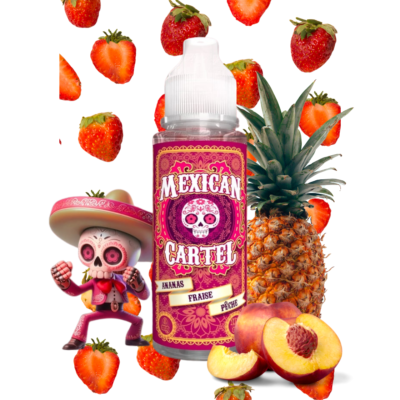 ANANAS FRAISE PÊCHE 100ML - MEXICAN CARTEL