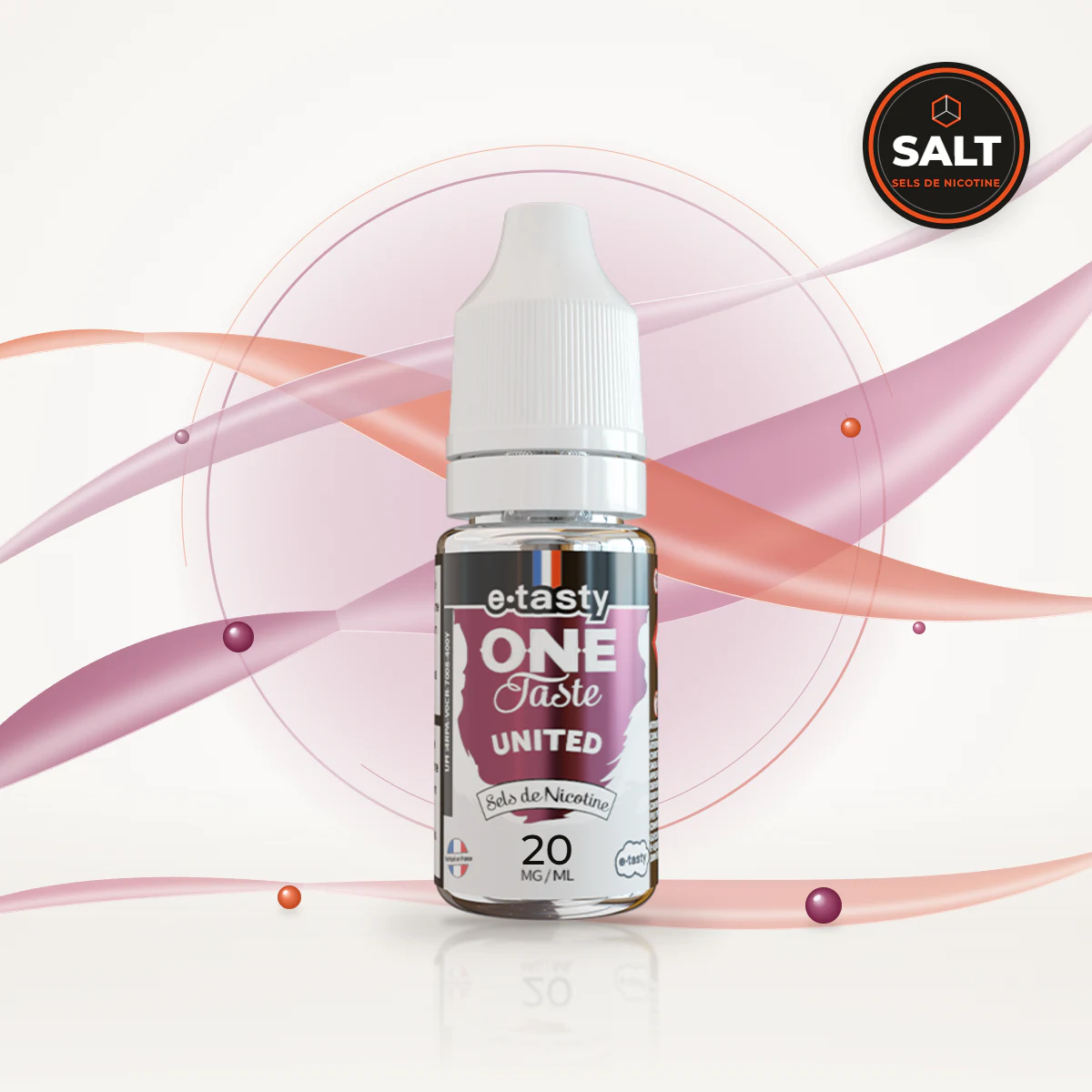 E-liquide United One Taste Salt E-Tasty 20 mg 10 ml, sels de nicotine